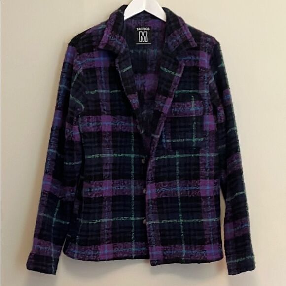 Tactics Skate wool/poly blend plaid jacket size medium - Picture 1 of 9